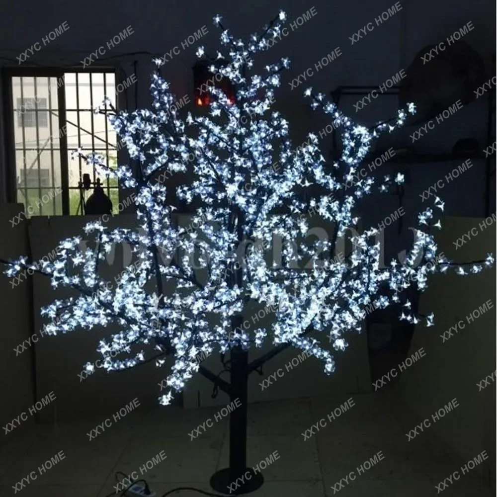 2M 6.5ft Height LED Artificial Cherry Blossom Tree Light Christmas Tree1536pcs LED Bulbs 110/220VAC Rainproof Fairy Garden Deco