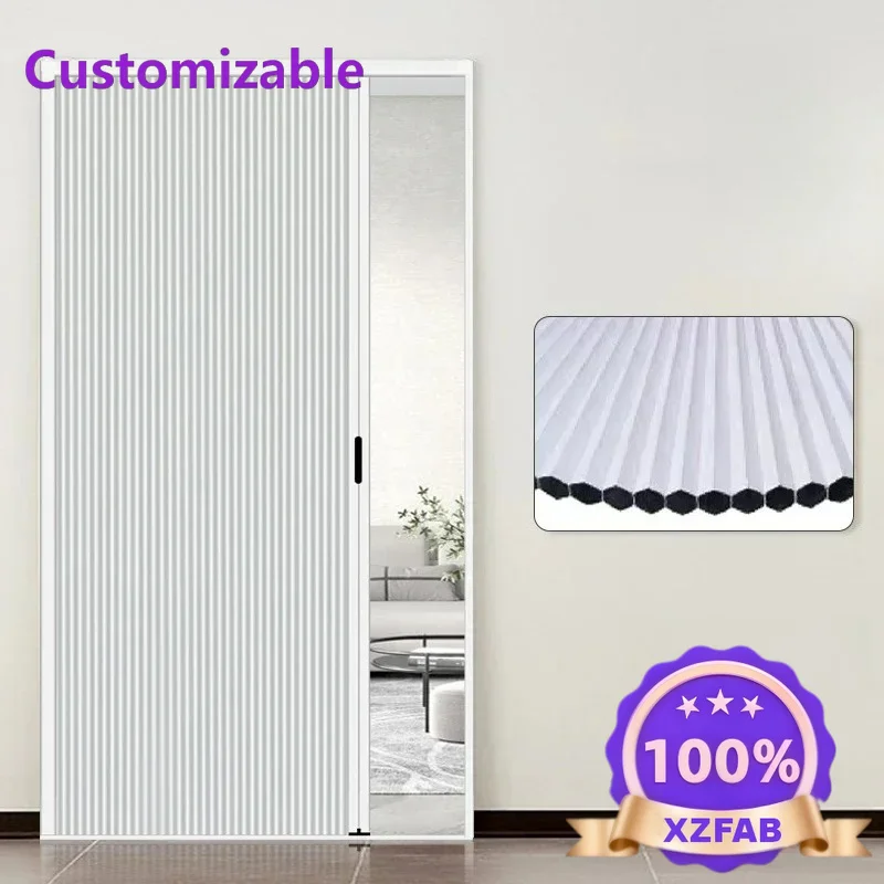Factory Direct 2026 Honeycomb Folding , Kitchen Partition , Folding Sliding Door, Simple Door, No Punching, Bathroom, Toilet