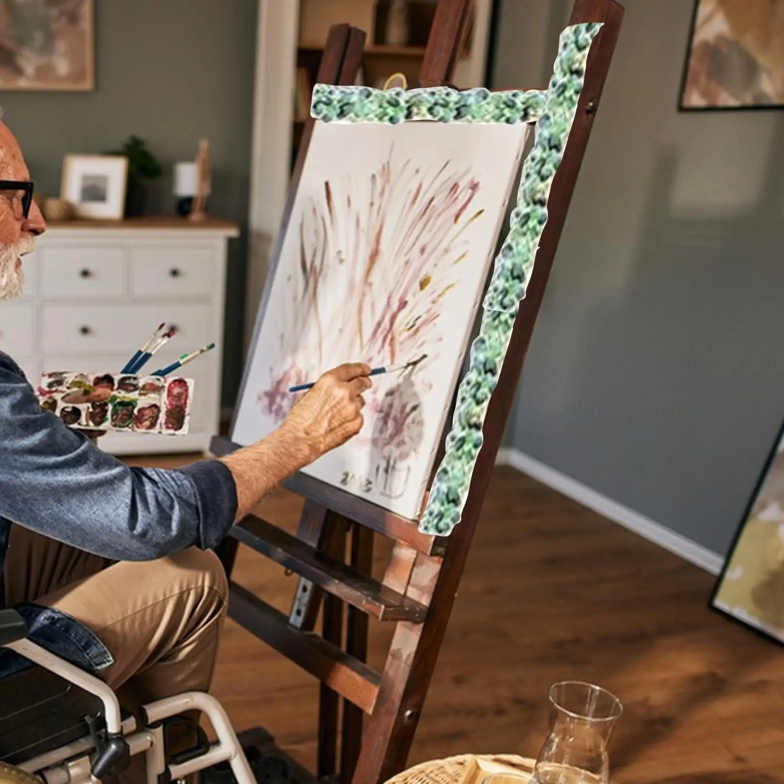 

Paper Eucalyptus Border Bulletin Board Sticker Decorative Whiteboard Trim Border Trim Leaf Border Decals For Classroom