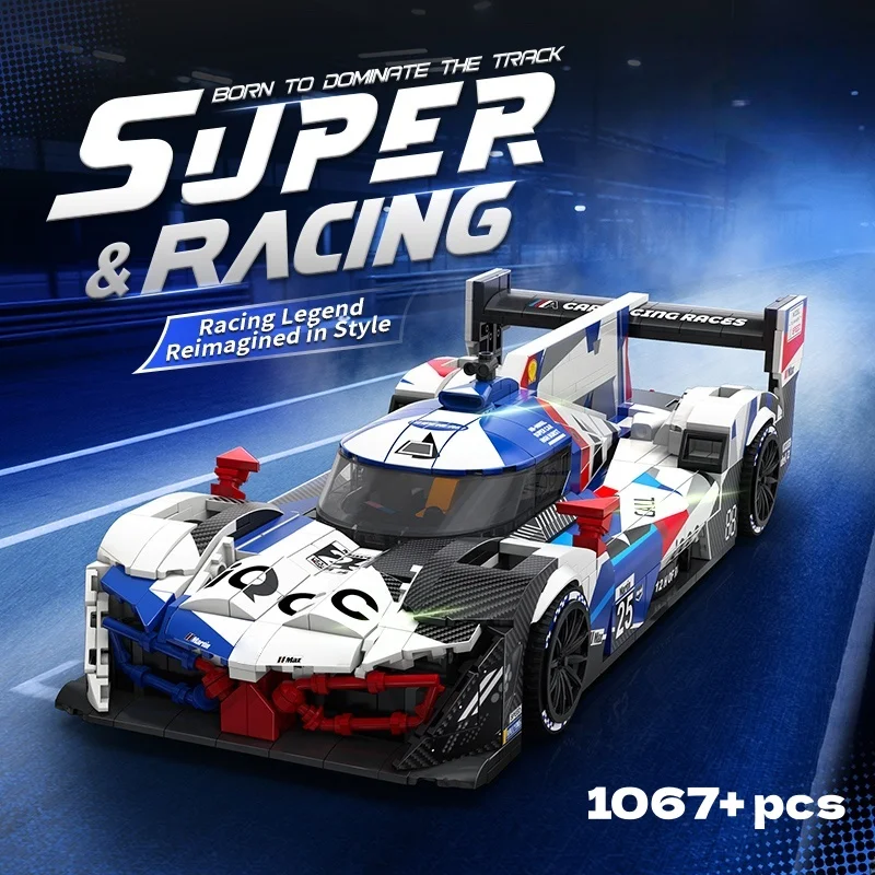

1067PCS V8 Racing Car Building Blocks ,DIY Endurance Racing Prototype Assembly Toy,Halloween Christmas Gift for Adults