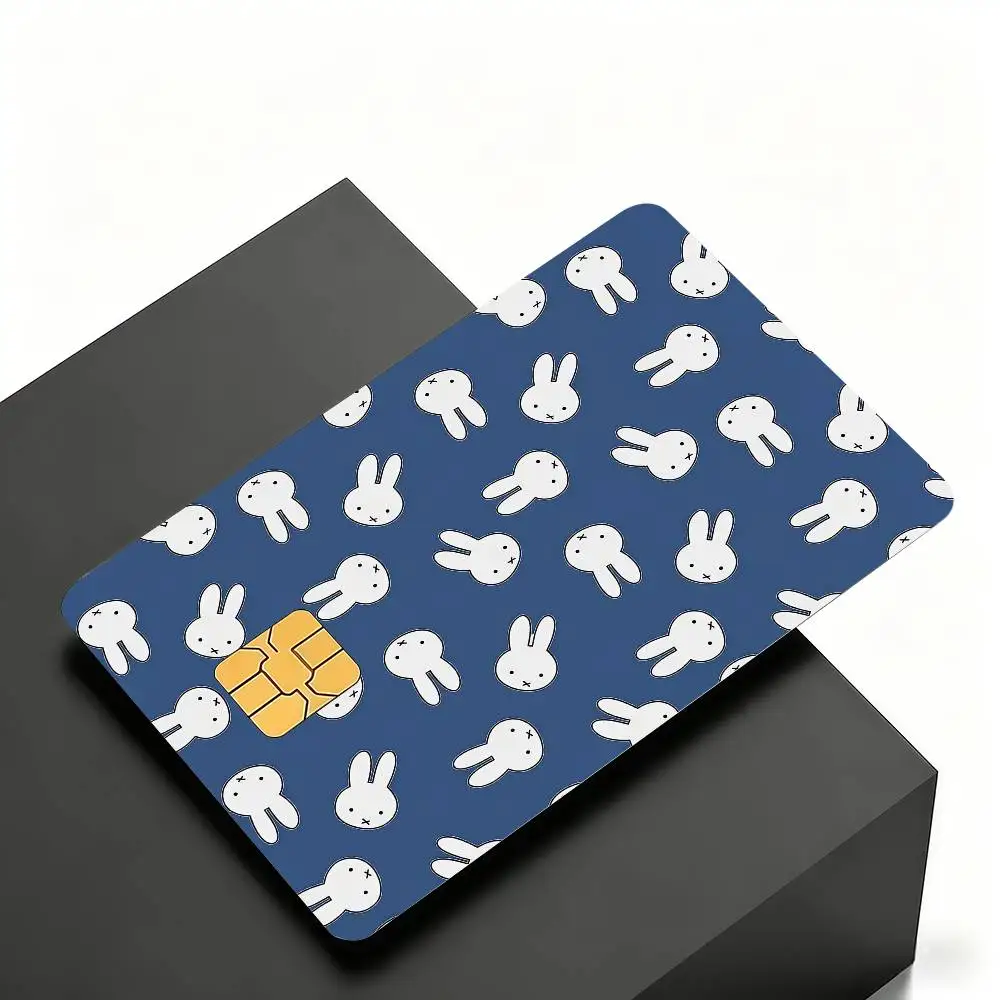 Niedliche M-Miffy Kreditkarten-Skin-Cover-Aufkleber 4 Stück Folien Bus-Pass Vorderseiten-Dekoration Bank-Debit-Karten Wasserdicht – Detail 22