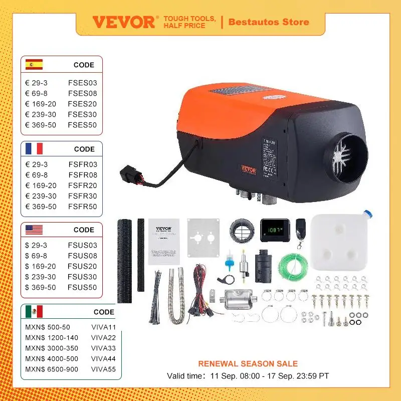 VEVOR Calentador de Aire Diesel 