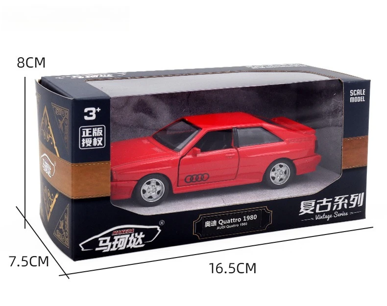 1980 Modello di auto d'epoca Giocattoli Veicoli pressofusi in lega Pneumatico in gomma con tirare indietro Collezione di giocattoli Regali per ragazzi Bambini