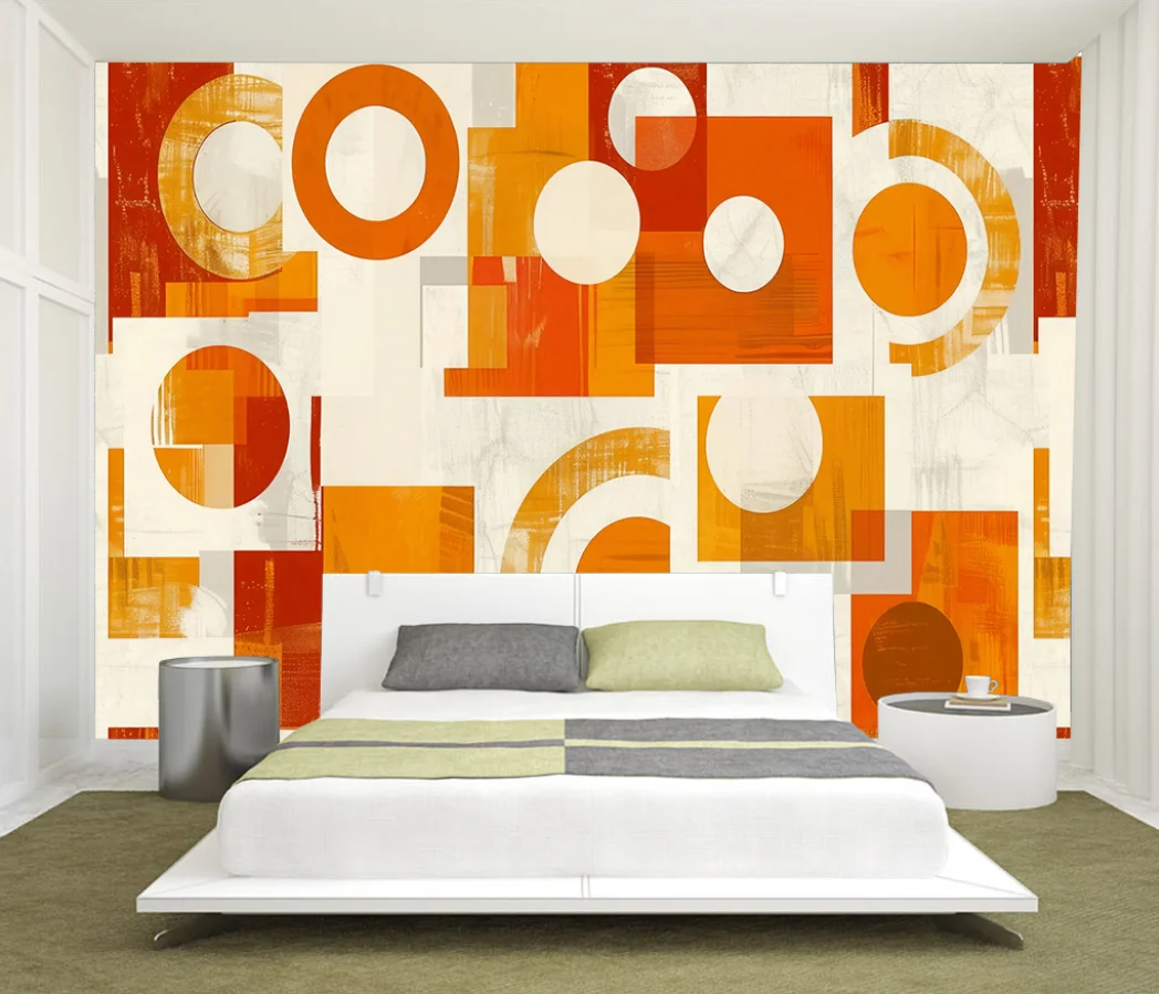 

Custom Nordic three-dimensional geometric Wallpaper Mural 3D Wall Painting Wallpapers For Living Room Bedroom house decor