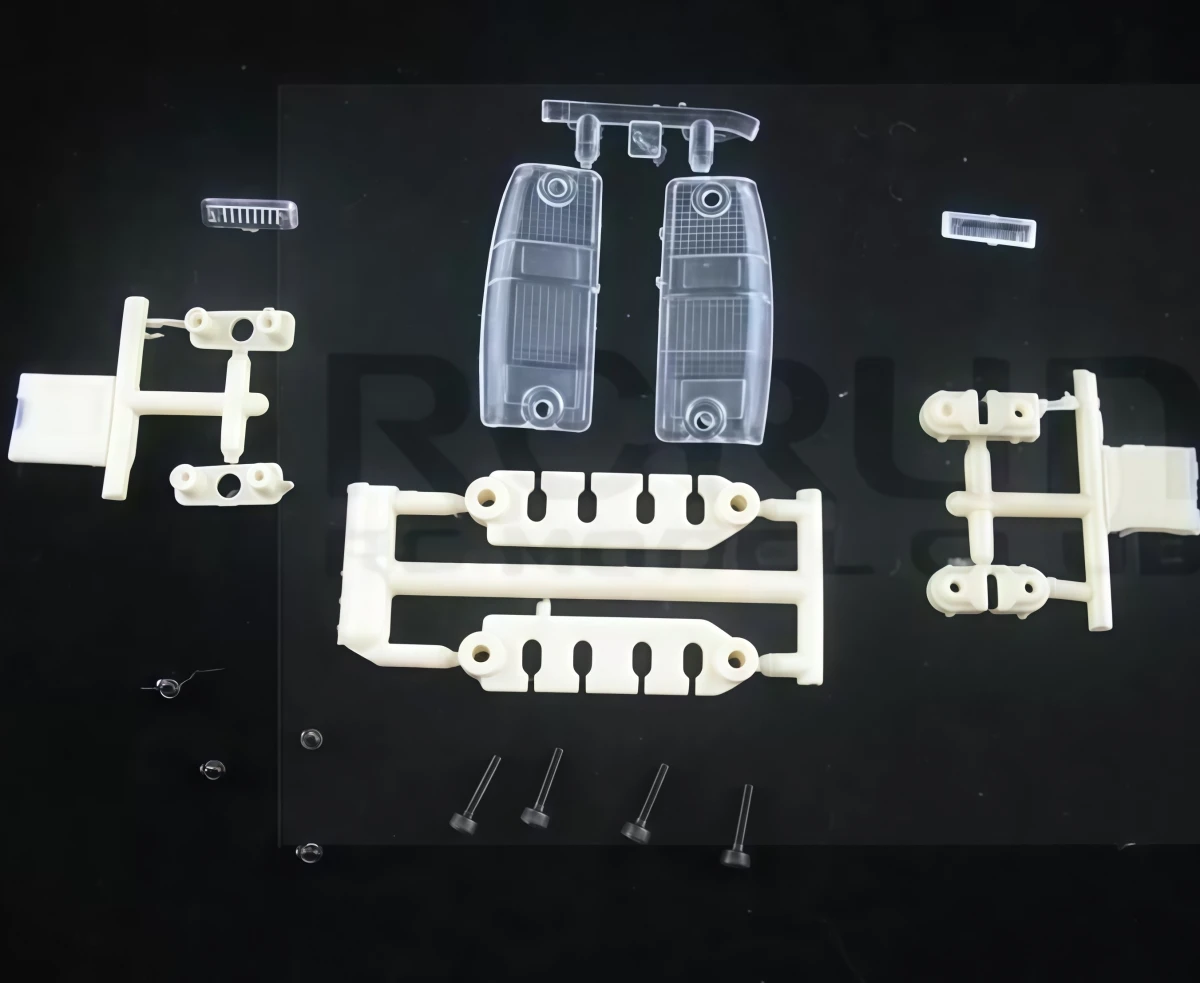 RCRUN 1/10 Rear Body Light Bucket + Lens Set For Tamiya Bruiser TF2 RC Crawler Upgrade Parts