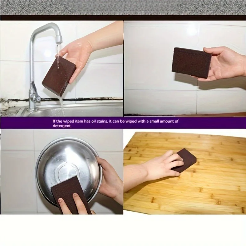 4 قطع من عجائب التنظيف الممحاة السحرية - إزالة الترسبات متعددة الأغراض وإزالة الصدأ والتجوب ومستلزمات تنظيف غسالات الأطباق #5