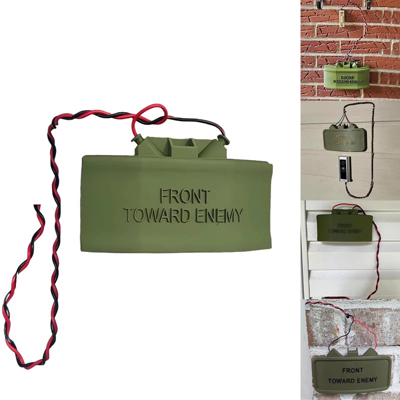 1Pcs Ring Cam Claymore Mine Doorbell Ornament Front Facing Enemy Fake Mine Spoof Prop Don\'t Disturb Mine Replica Doorbell