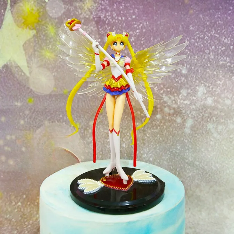 

SAILOR MOON Anime Figure Tsukino Usagi Action Figures Statue Collection Desktop decoration toys model Pendant girl birthday Gift