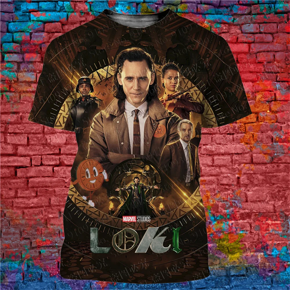 Sylvie Loki Boys Girls T-Shirt Marvel Men's T-Shirt 3D Print Oversized Short Sleeve MINISO Men's T-Shirt Fashion Men's Clothing