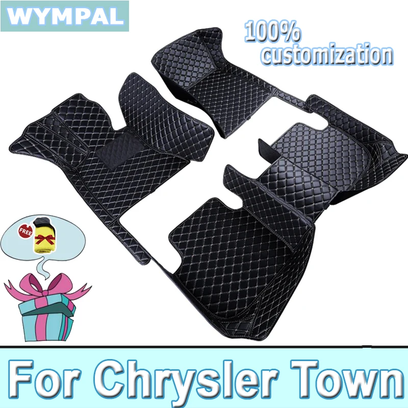 Car Floor Mat For Chrysler Town & Country 7 Seat 2013~2016 Waterproof Protection Pad Carro Rear Trunk Floor Mat Car Accessories