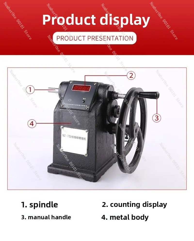 Thick wire winding machine nz-7 hand-operated digital counter winding and tying machine