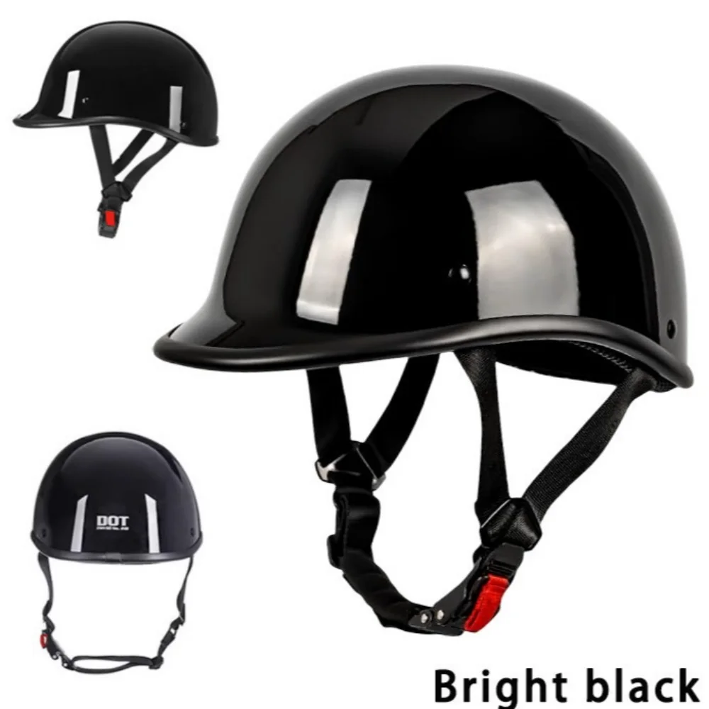 

Electric bike helmet, spring retro motorcycle half helmet, men's and women's motorcycle helmet, scoop helmet, night walking