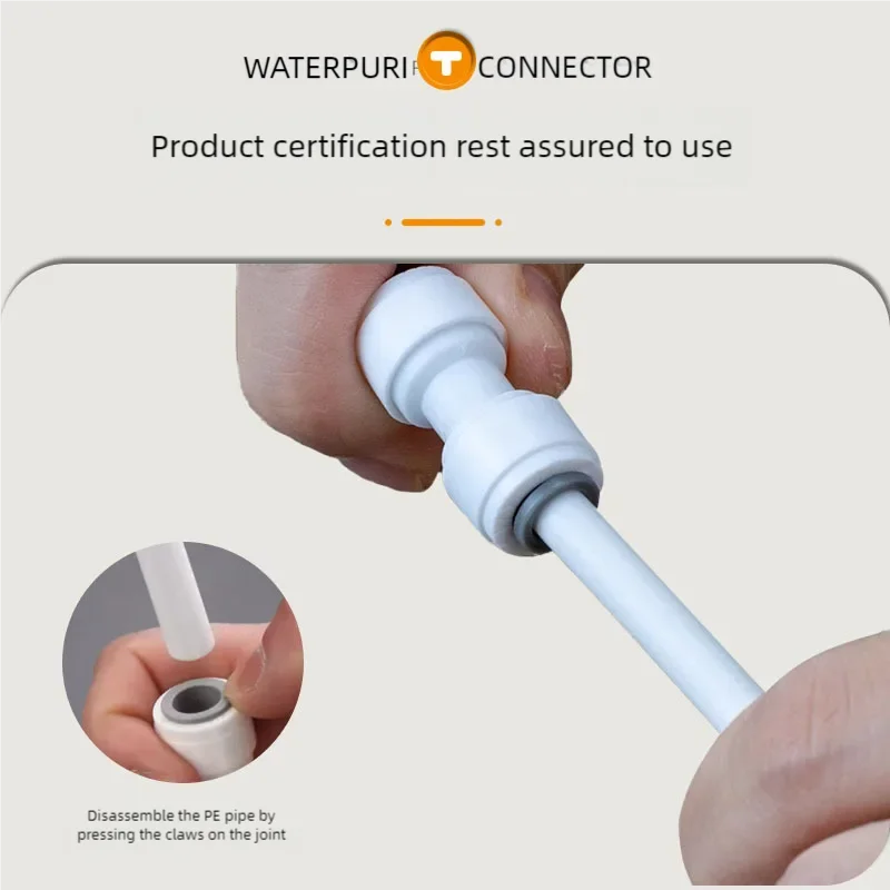 Water Purifier Quick Connector RO Backwash Filter Turn Connector Accessories PE pipe 1/4