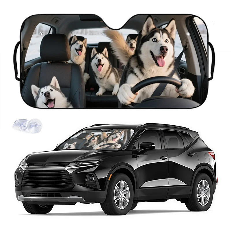 

1 шт. солнцезащитный козырек для салона автомобиля, прочный материал с цифровой печатью HD для четких моделей, блоков света и защиты конфиденциальности и безопасности