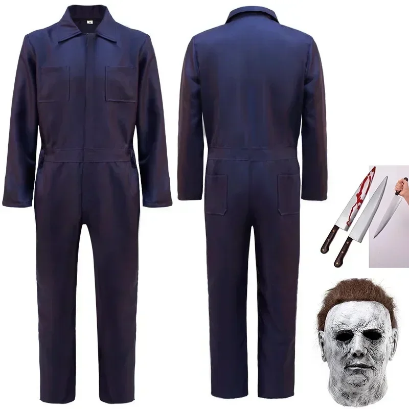

2025 Хэллоуин Мино Хэллоуин Косплей Doodt Michael Myers Косплей Костюм Bloederige Kleding Feestpak Rekwisieten Voor Mannen