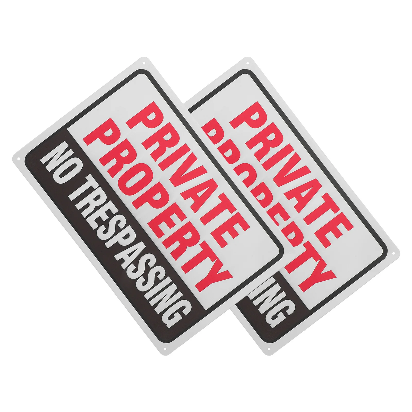 

2pcs No Entrance Sign Waterproof Metal Warning Board For Private Property Safety Security Caution Label Outdoor Use Traffic