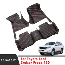 Car Floor Mats Trunk Carpets For Toyota Land Cruiser Prado 150 2017 2016 2015 2014 2013 2012 2011 2010 Accessories Rugs Covers