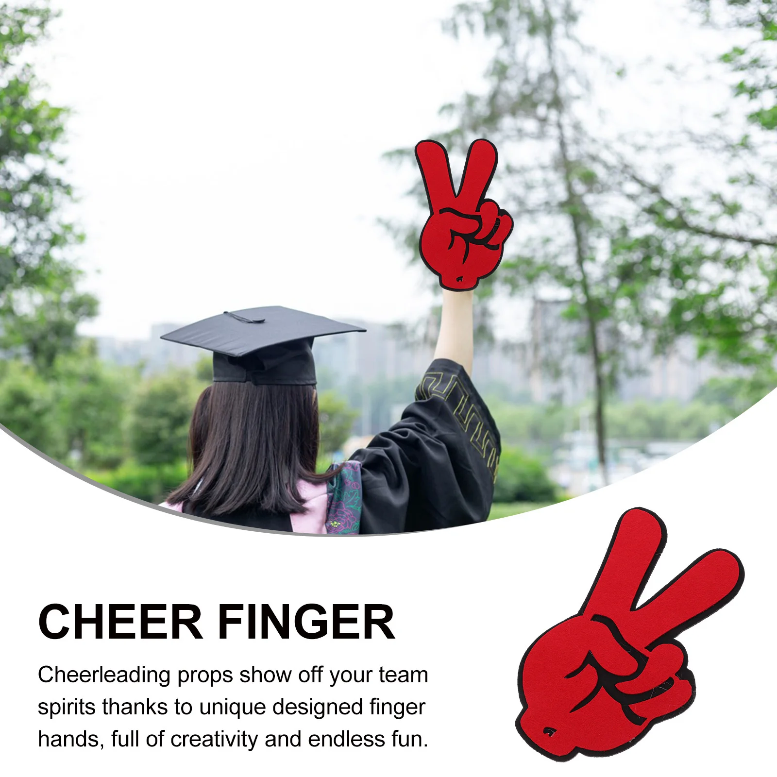 2 قطعة النصر اليد لفتة الدعامة لينة ورأى القماش التشجيع إصبع للرياضة حفلة الهتاف فريق الروح الأنشطة #1