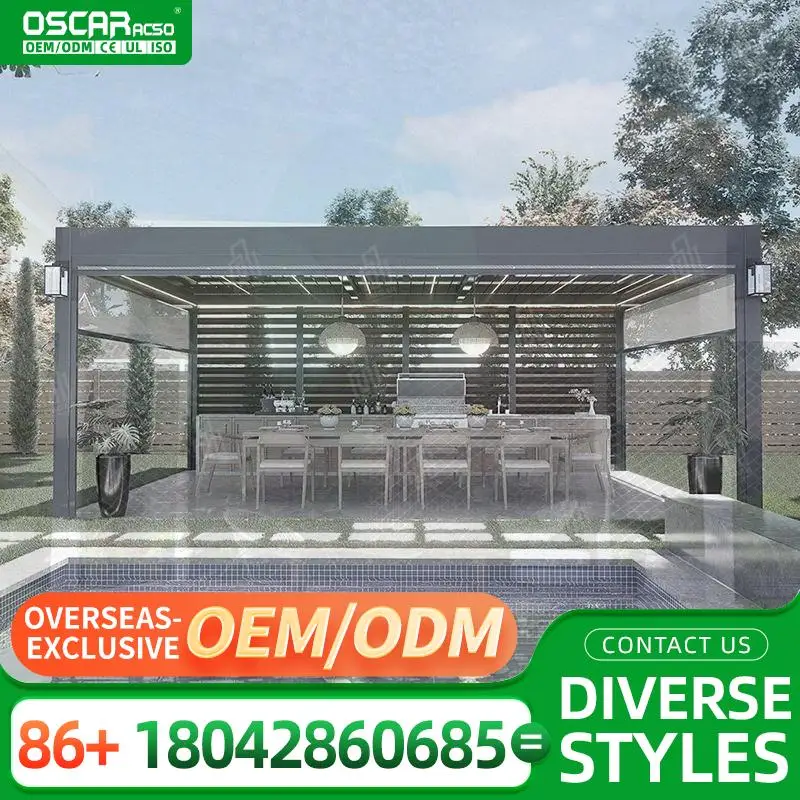 Popular Outdoor Bioclimatic Pergolas for Rodent Proof Garden Backyard pergola
