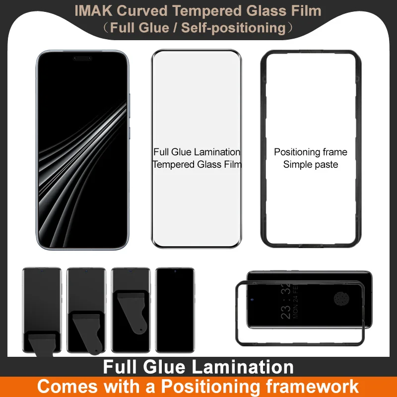 

IMAK 3D Tempered Glass for Honor Magic8 RSR Porsche Design Full Glue Screen Protector Film with Positioning
