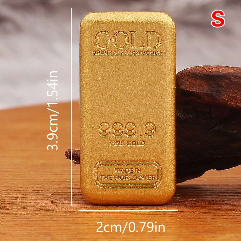 X】Imitation Gold Bars Brass Fake Gold Block Craft Collection Gift