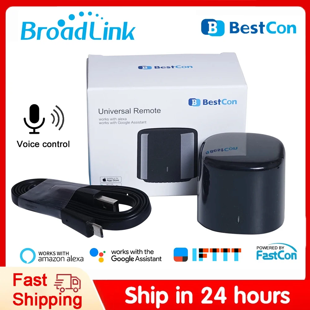 

Broadlink Rm4c Mini WIFI IR RM4 BestCon Smart Home Universal Remote for Air Conditioner TV Voice Control by Alexa Google Home