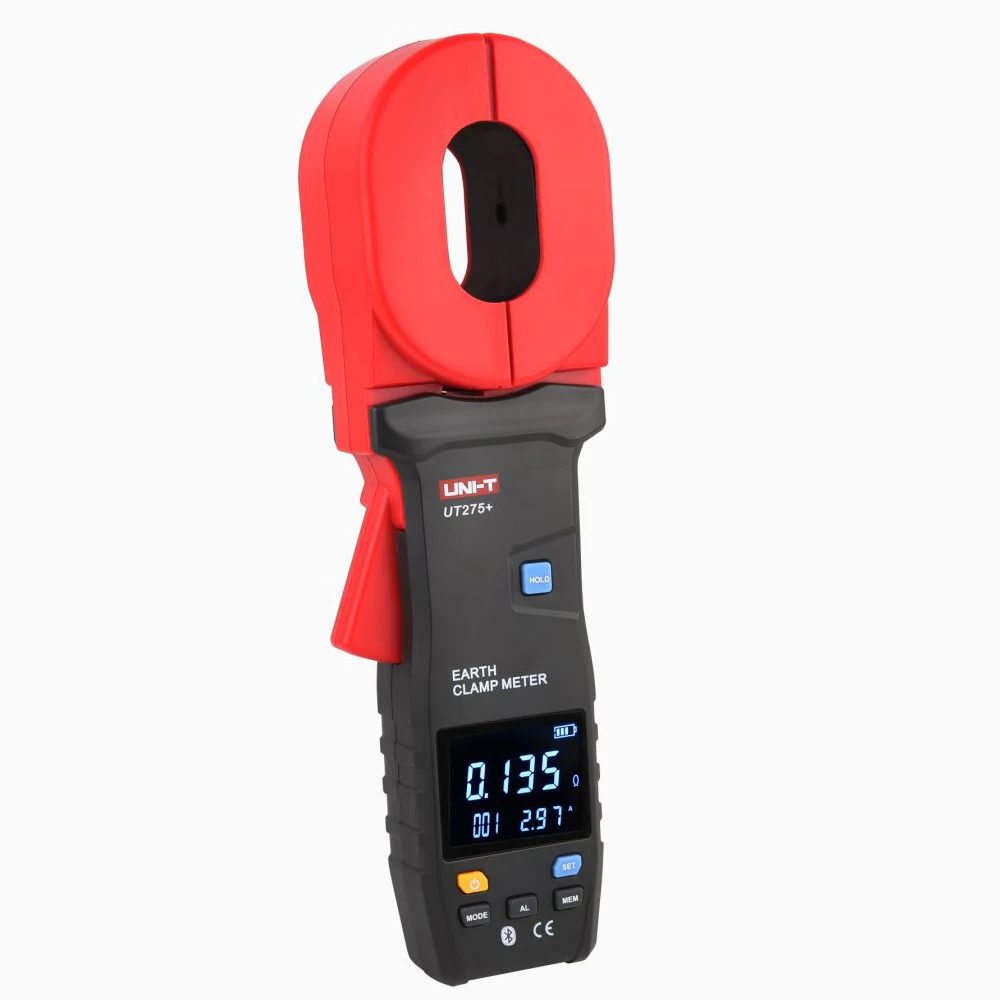 UNI-T Clamp Ground Resistance Tester UT275+ Plus 9999 Counts Auto Range Lightning Protection Loop Resistance Earth Clamp Meter