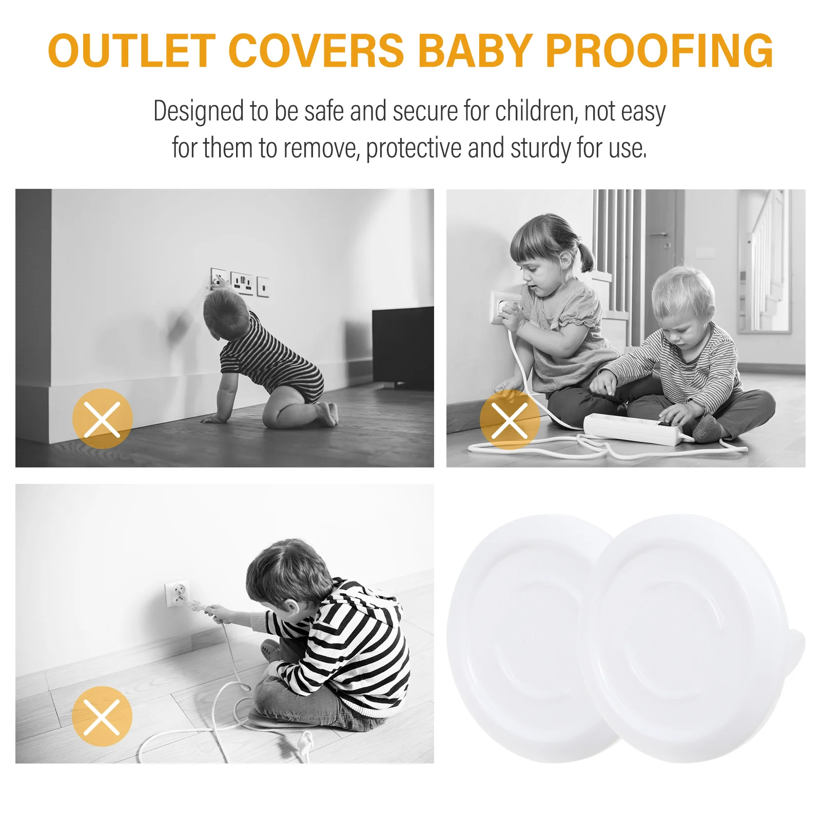 10 buah penutup soket kap lampu Natal penutup Outlet anti bayi Covers Abs steker anak untuk Outlet listrik