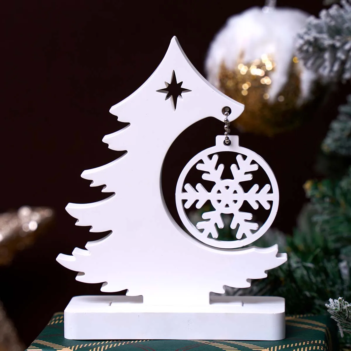 Weihnachten Ornament Silikon Form DIY Weihnachten Baum Schneeflocke Auflistung Gips Harz Handwerk Casting Formen Für DIY Hause Tisch Dekor