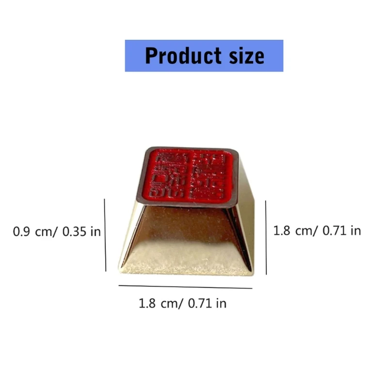 Altura original do keycap da liga zinco, keycap do revestimento do metal resistente a riscos para interruptores mecânicos