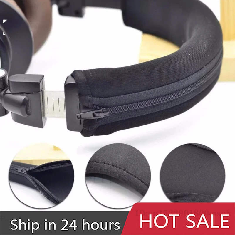 Zamek błyskawiczny ochraniacz słuchawek rękaw poduszka z pałąkiem na głowę dla Audio Technica ATH MSR7 M50X M40X M30 M20X