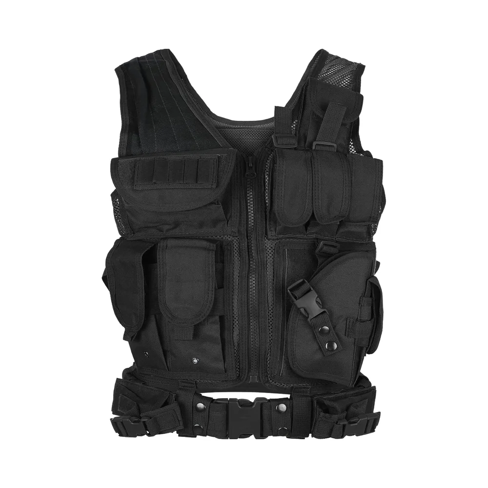 

Lightweight breathable polyester tactical vest waterproof sports vest adult outdoor training adjustable function
