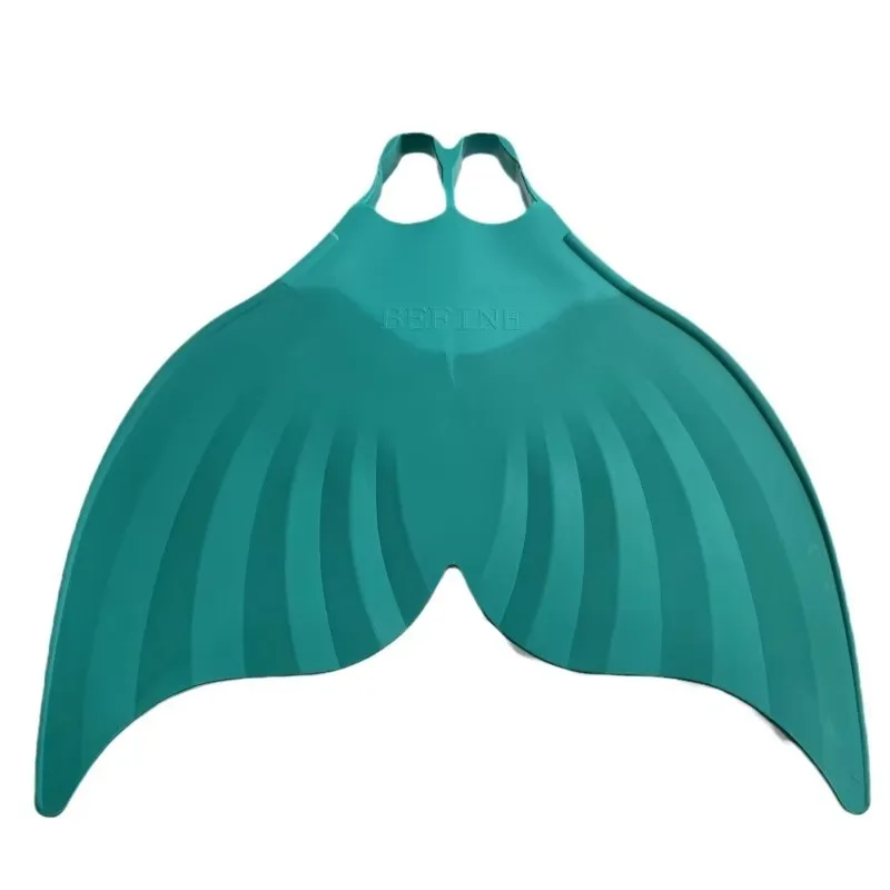 Pure Silicone Rubber Mermaid Monofin  Swim Flippers Adult Kids Freediving Training Underwater Mermaid Tail Fin