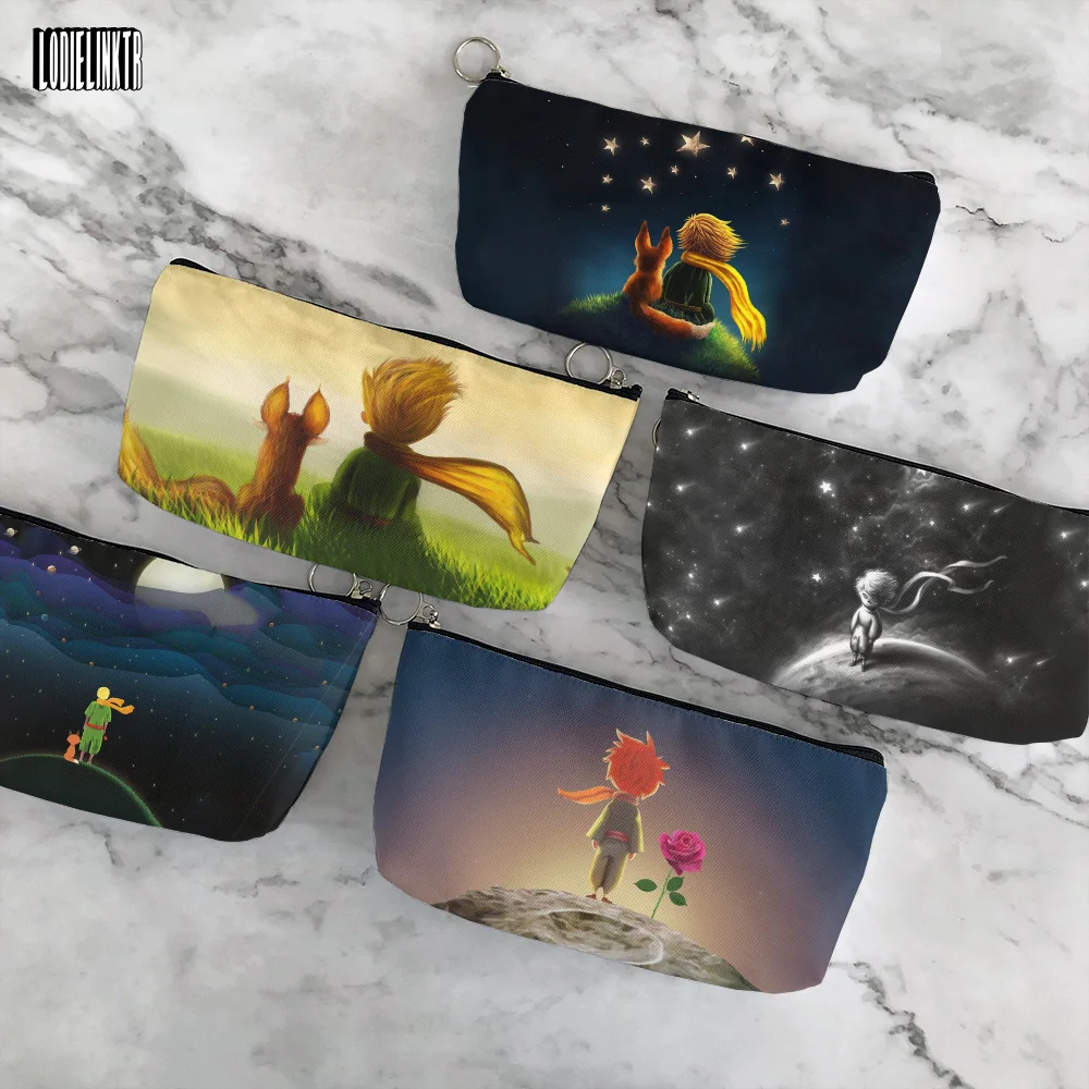 Little Prince Cartoon Makeup Bag For Women Toiletries Lipstick Travel Storage Package Wedding Party Pouch Bridesmaid Beauty Bag