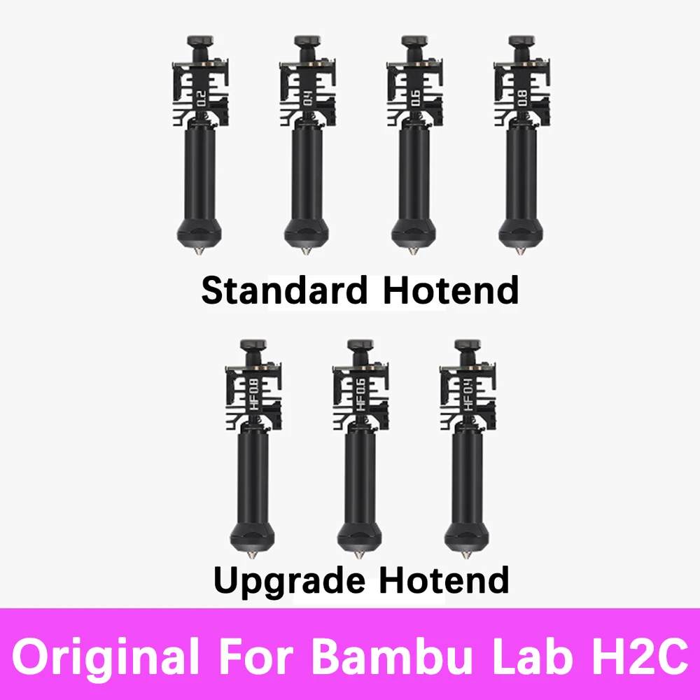 Official Original H2C Intelligent Induction Hotend For Bambu Lab H2C Vortek System 0.2/0.4/0.6/0.8mm Standard High Print Head