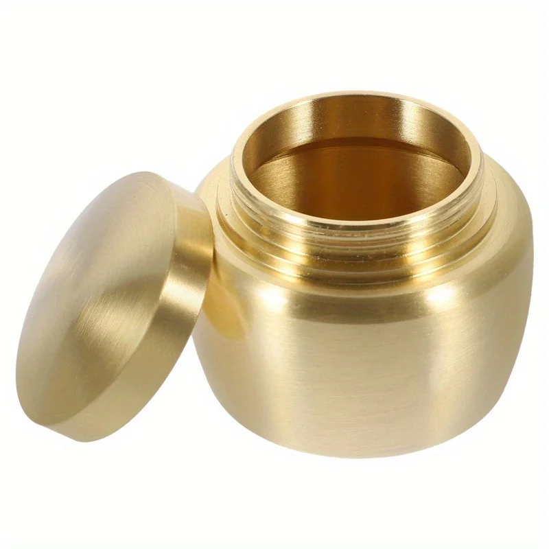

1pc Pure Copper Fragrance Powder Jar Brass Fragrance Powder Bottle Mini Jar Tea Sealed Storage Fragrance Path Seal