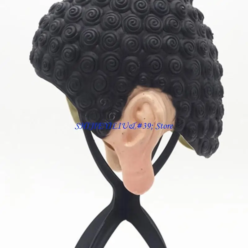 E21F Latex Headgear for Adults Novelty-Buddha Cosplay Costume Hat for Halloween Party Props Breathable Head Covering