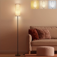 Modern Luxury Floor Lamp With Foot Switch Stepless Dimmer Tall Standing Lamp Fabric lampshade for Bedroom Living Room Office