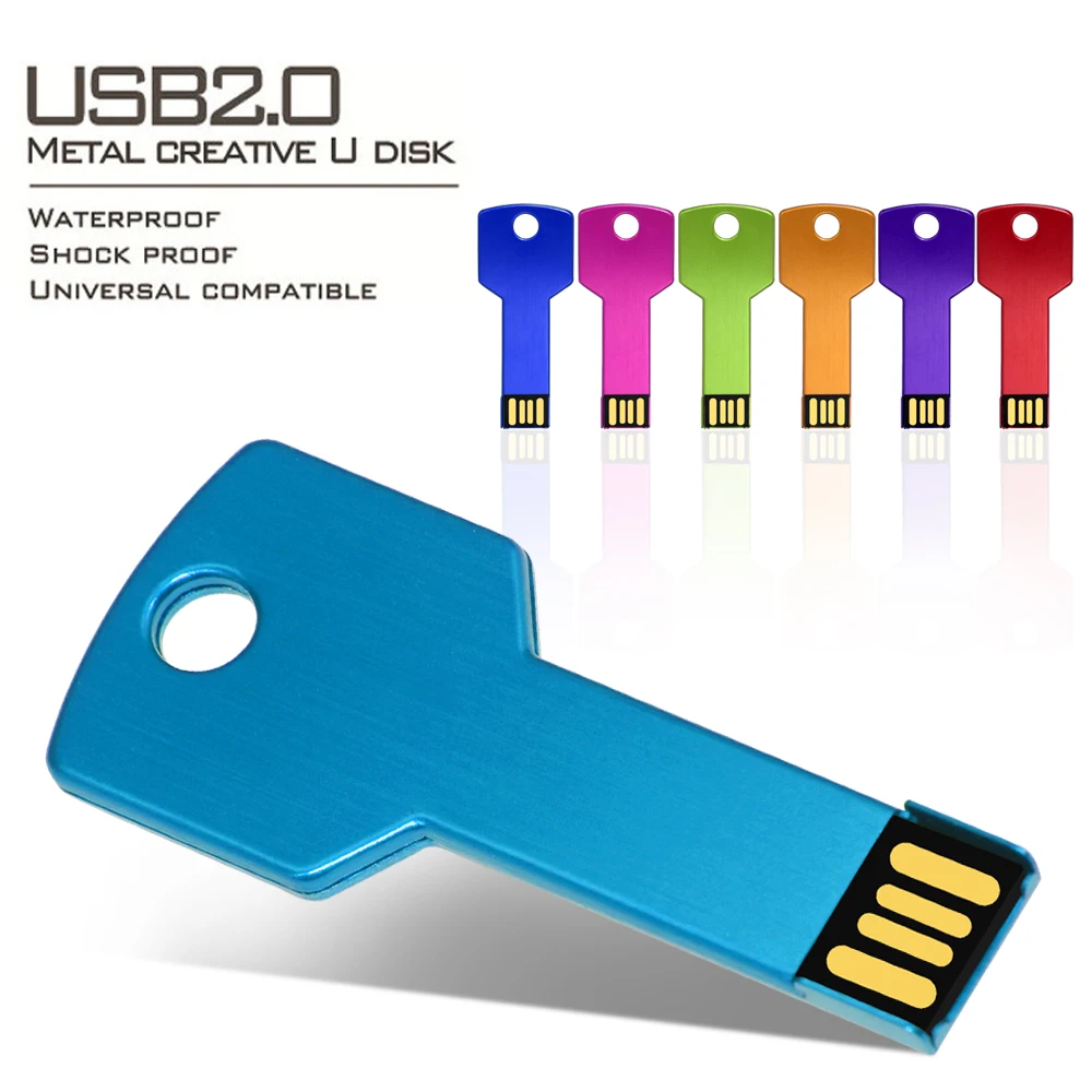 Unidad Flash USB 2022 resistente al agua, pendrive dorado de 8GB, 32GB, 16GB, 64GB, regalo de estudio