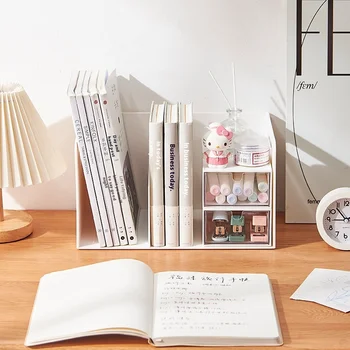 다기능 책꽂이 북엔드 사무실 데스크탑 책 파일 랙, 간단한 책상 정리정돈 및 보관 유물