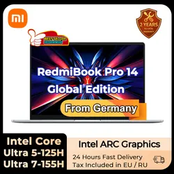 Xiaomi Dizüstü Bilgisayar RedmiBook Pro 14 2024 Core Ultra 5-125H/Ultra 7-155H ARC Grafik 32 GB DDR5 1T SSD 14 inç 2.8K 120 hz Ekran Pc