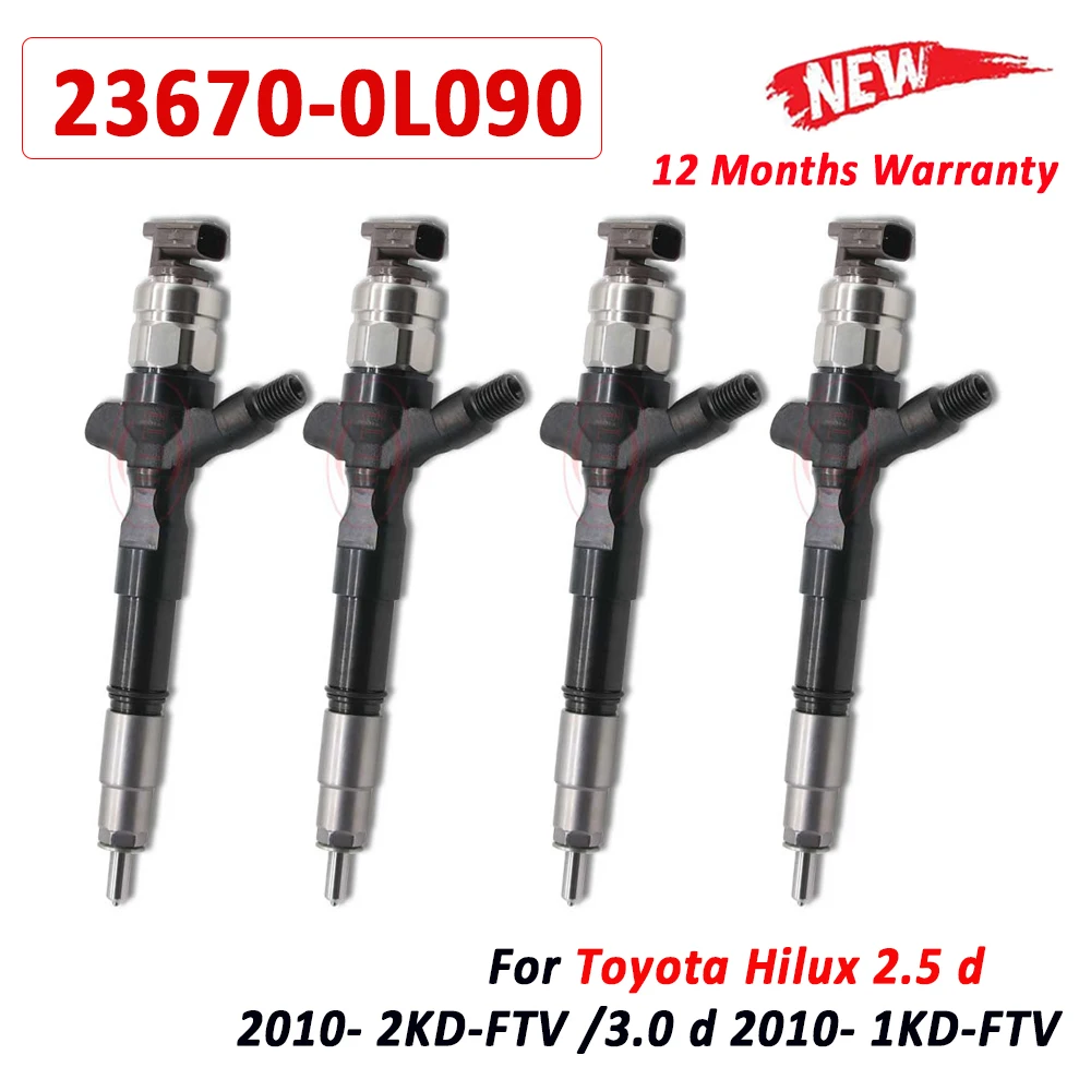 

4 Pieces 23670-0L090 Diesel Injector Nozzle 236700L090 For Toyota Hilux 2.5 d Euro 4 ORLTL Fuel Oil Injector 23670-39365