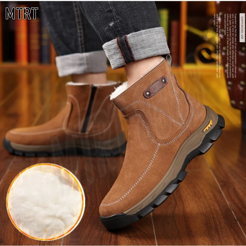 

Winter Wool All-in-one Snow Boots Moto Boots Riding Shoes Motorbike Riding Ankle Type Shoes Protective Boots Botas Moto