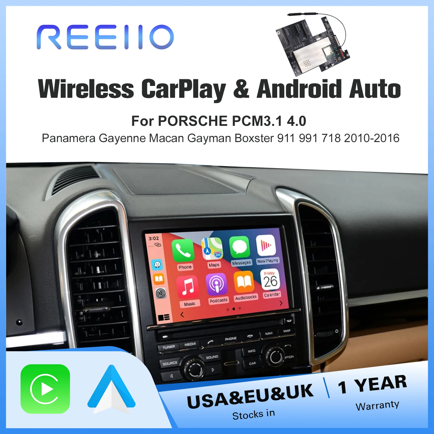 Wireless Carplay Auto Module For Porsche PCM3.1 2012-2016 Cayenne Macan 911 Panamera Bosxter Android Auto Car Accessorie