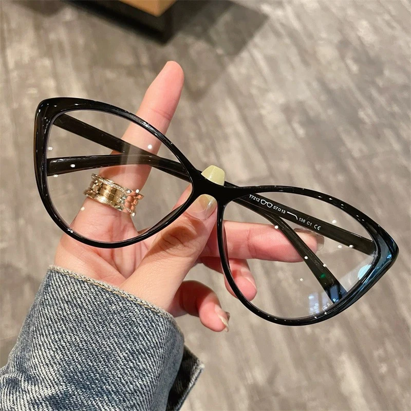 Retro Leopard Frame Eyeglasses Women Ins Anti Blue Light Cat Eye Glasses Trend Brand Reading Computer Eyewear Decoration