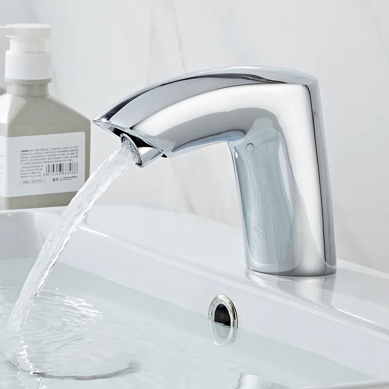 59# Brass Chrome Plating Deck Mounted Sensor Faucet,  automatic Sensor Faucet Basin Sensor Taps