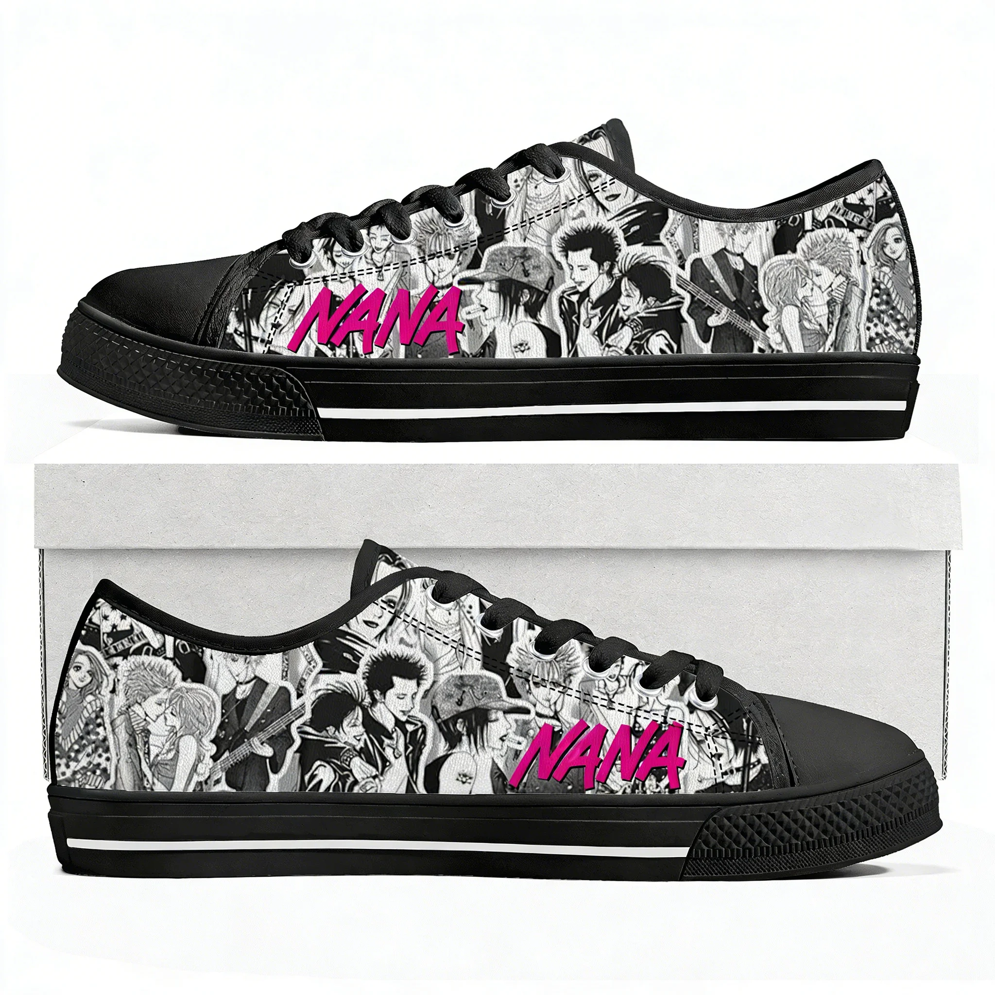 

Низкие кеды NANA для мужчин, женщин и подростков, удобные модные повседневные кеды из канваса, парная обувь, персонализированная обувь с мультяшным принтом