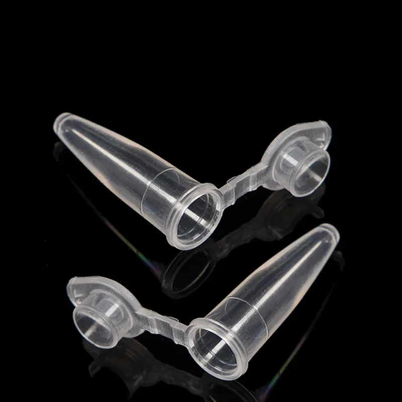 0.2ml Centrifuge Tube Test Tubes Transparent Plastic Tube Container Science Laboratory Test Accessories Lid , 500Pcs，1000pcs