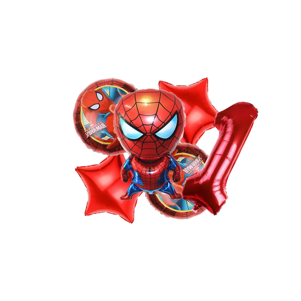 جديد سبايدرمان احباط بالون مجموعة 32 بوصة أرقام حمراء 1-8 سنة استحمام الطفل خارقة تحت عنوان الاطفال الفتيان حفلة عيد ميلاد الديكور