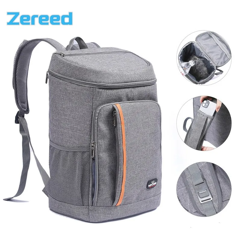 

Outdoor Thermal Backpack Ice Cooler Bag Insulated Hiking Camping Large Capacity Picnic Beer Refrigerator Bag With Bottle Opener